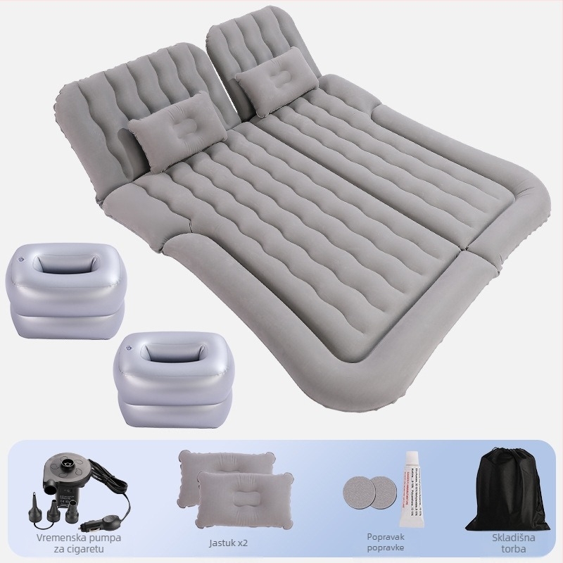 Universalni SUV napuhivački krevet u prtljažniku automobila, PVC s flockingom, ručno naduhivanje, težina 3,3 kg, nosivost 300 kg