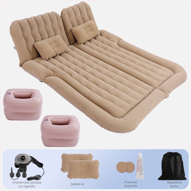 Universalni SUV napuhivački krevet u prtljažniku automobila, PVC s flockingom, ručno naduhivanje, težina 3,3 kg, nosivost 300 kg