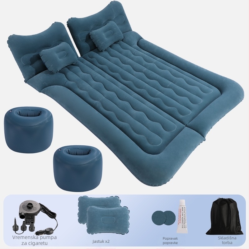 Universalni SUV napuhivački krevet u prtljažniku automobila, PVC s flockingom, ručno naduhivanje, težina 3,3 kg, nosivost 300 kg