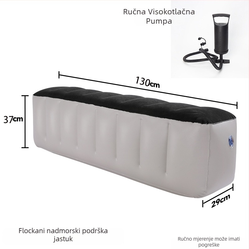 Rong Kyu PVC napuhljiva podloga za prostor između stražnje sjedalice automobila – sklopiva, ručno napumpavanje, maksimalno opterećenje 50 kg