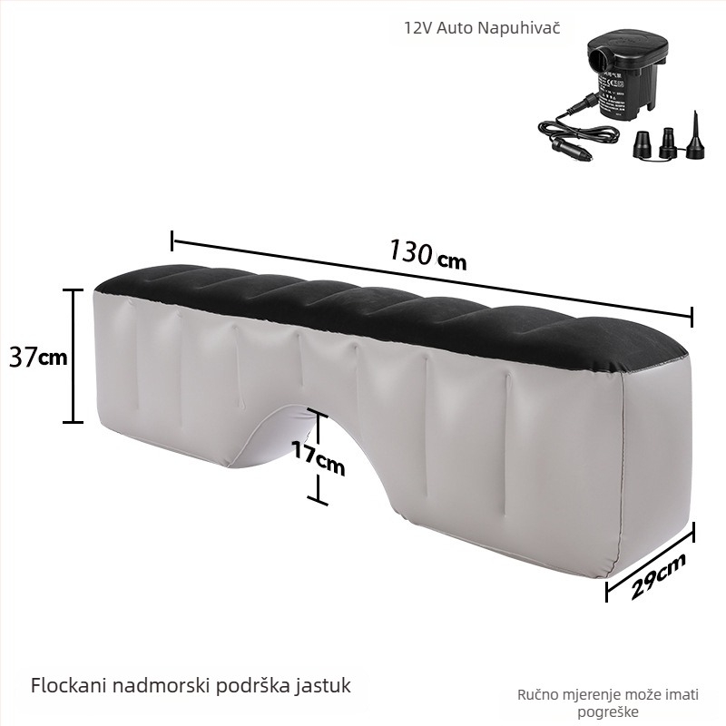 Rong Kyu PVC napuhljiva podloga za prostor između stražnje sjedalice automobila – sklopiva, ručno napumpavanje, maksimalno opterećenje 50 kg