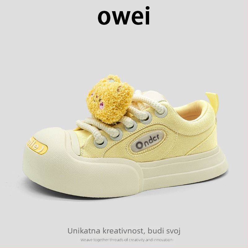 Unisex platnene tenisice s okruglim nosom (TPU potplat; srednja visina gornjeg dijela 3–7 cm; umjetna krzna unutrašnjost)