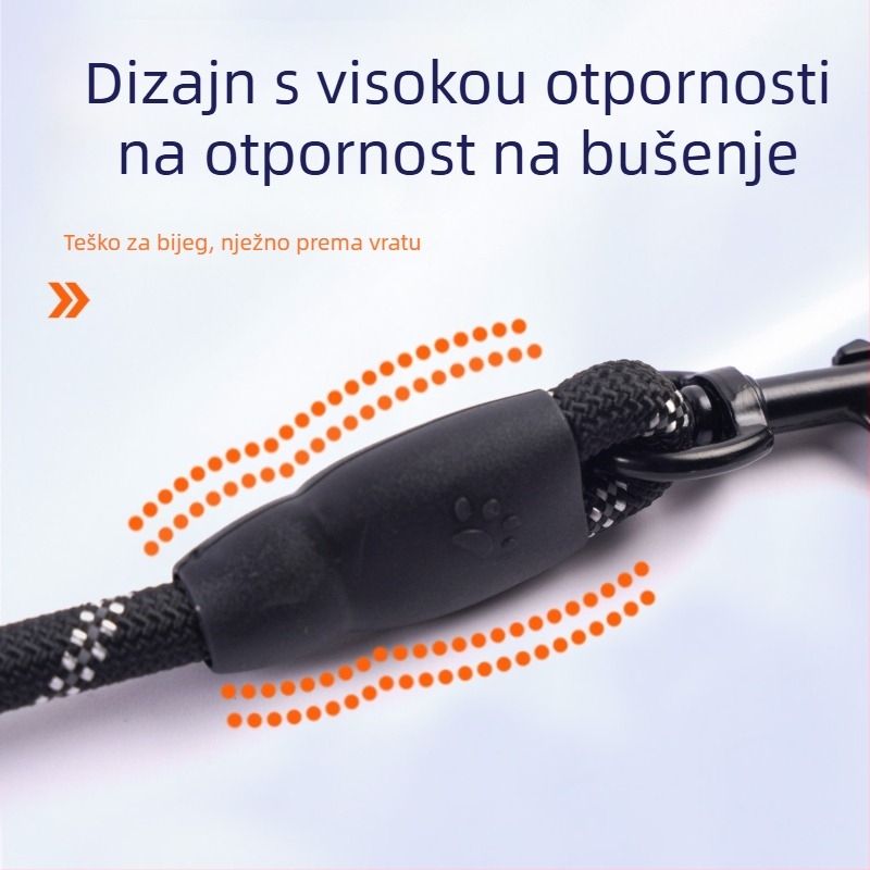 Dvostruki povodac za pse s odvojivim užetom, najlona, za manje pse