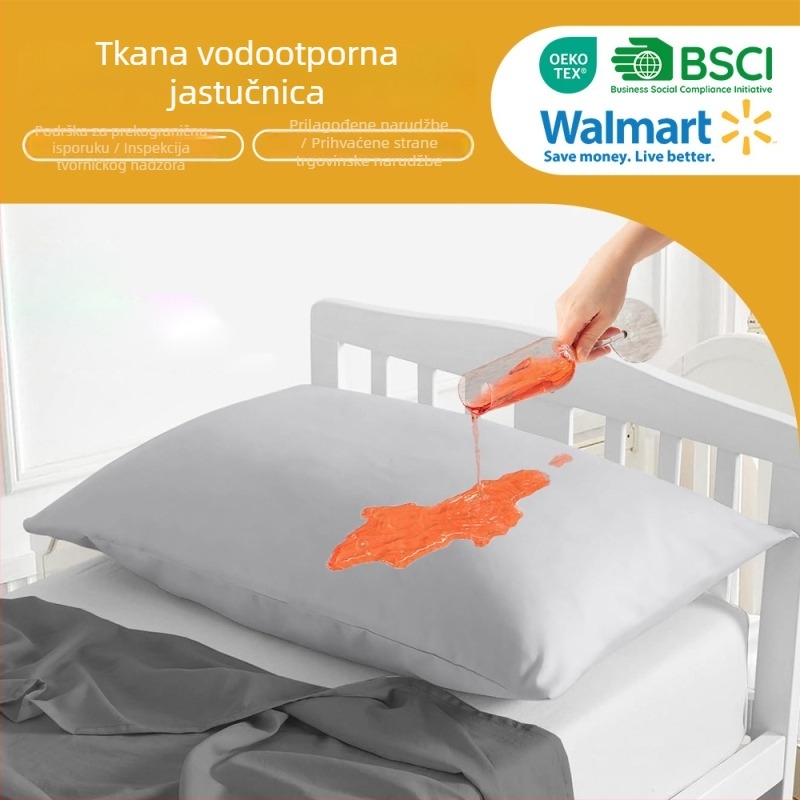 Jastučnica sa zatvaračem, vodootporna, poliester twill tkanina, 100% poliester