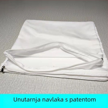 Jastučnica sa zatvaračem, poliester, glatka tkanina, reaktivno tiskanje i bojanje, moderni minimalistički stil