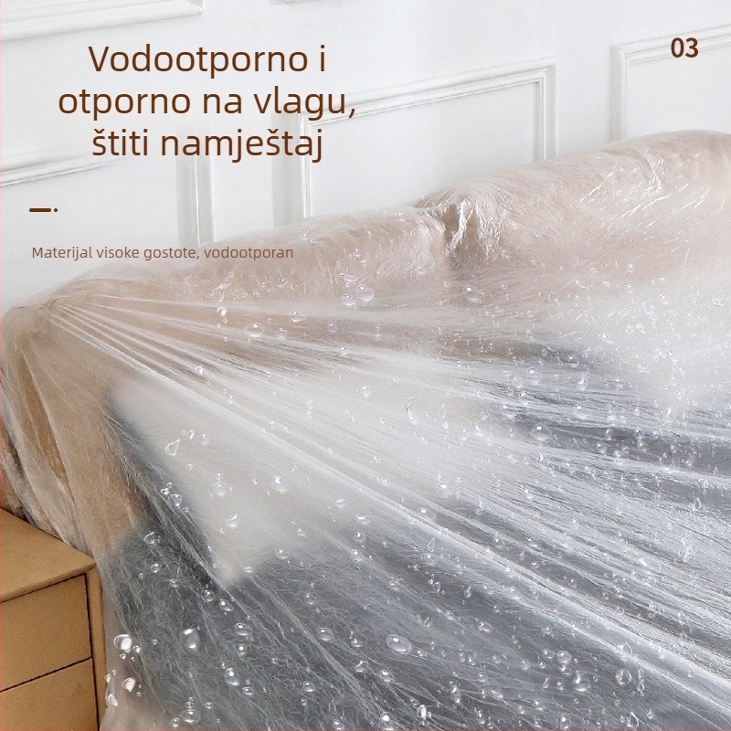 PE plastična zaštitna navlaka za posteljinu, jednobojna, moderni minimalistički stil