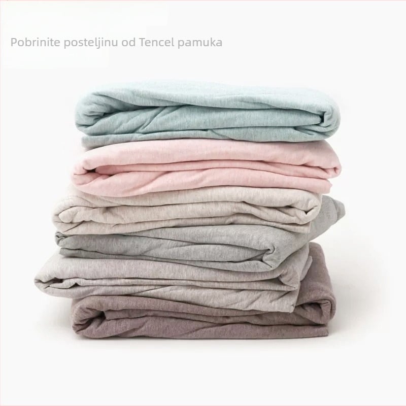 Prekrivač za posteljinu od 100% pamuka, pleteni materijal, reaktivno bojanje, moderni minimalistički stil, mogućnost prilagođavanja