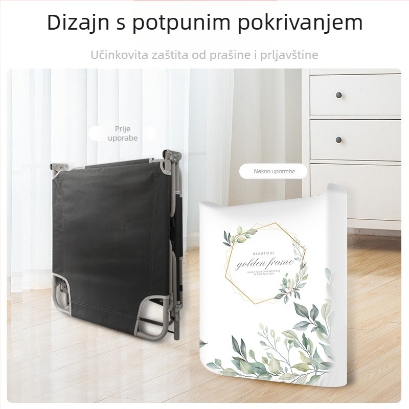 Sklopivi pokrov protiv prašine za sklopivi krevet – elastični rub, materijal: svila s cvjetnim uzorkom, reaktivno ispisivanje, uzorak 69850, Univerzalni stil