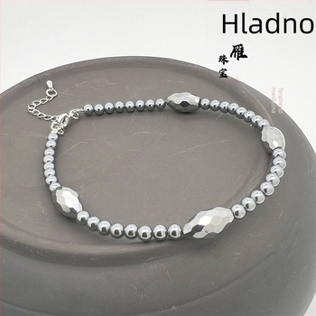Anklet u korejskom stilu sa prirodnim Terahertz energijskim kamenom, Cold Goose Jewelry; porijeklo Guangzhou; proizvodni broj 3131123123