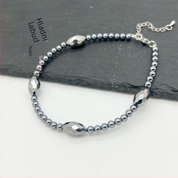 Anklet u korejskom stilu sa prirodnim Terahertz energijskim kamenom, Cold Goose Jewelry; porijeklo Guangzhou; proizvodni broj 3131123123