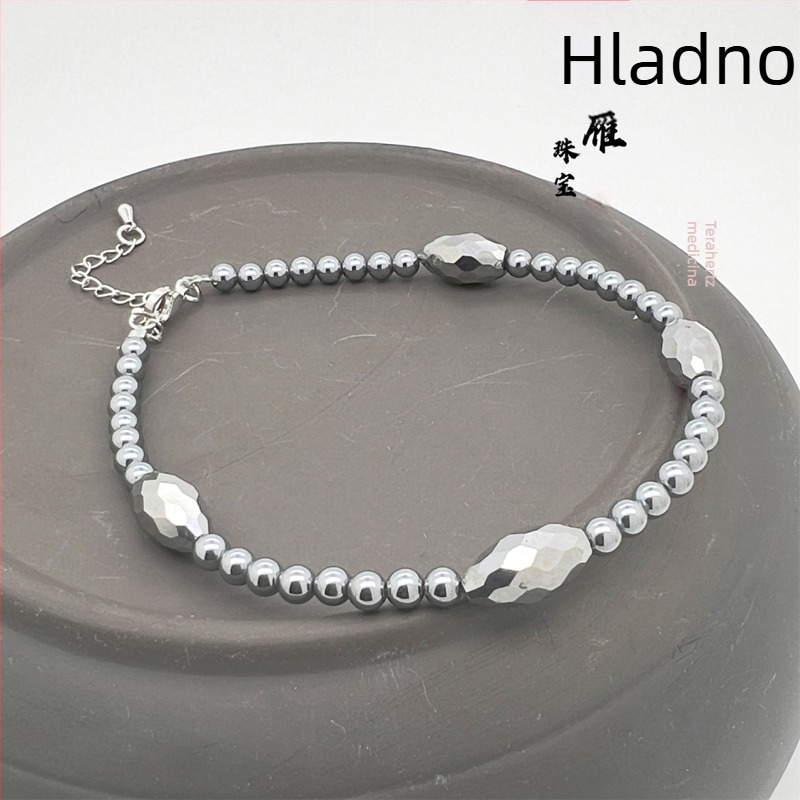 Anklet u korejskom stilu sa prirodnim Terahertz energijskim kamenom, Cold Goose Jewelry; porijeklo Guangzhou; proizvodni broj 3131123123