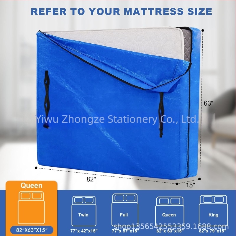 PE vrećica za pohranu madraca s 8 ručkama – pravokutnog oblika, teška nosivost