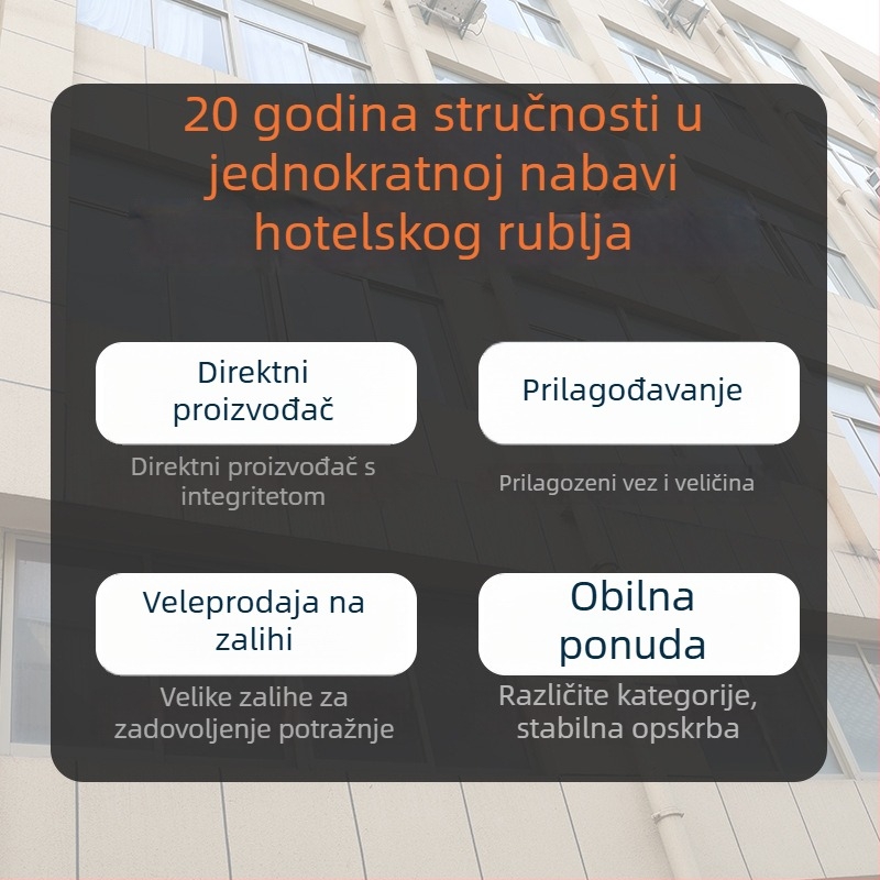 Navlaka za ćebe od 60 niti, 100% pamuk, bijela, za hotele i smještaje, za jednokrevetne i dvokrevetne krevete, četverodjelni set