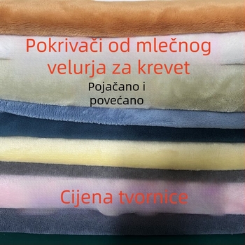 Posteljina od mlječnog velura - brušena, uzorak: jednofarbna, reaktivno bojana, težina ispod 300 g