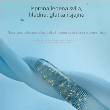 Jednobojni Ice-Silk set posteljine od četiri dijela za ljeto: navlaka za pokrivač, napinajuća plahta, ravna plahta i navlake za jastuke