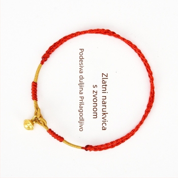 Anklet od bakarne legure, srcolik oblik, unisex, jednostavan stil
