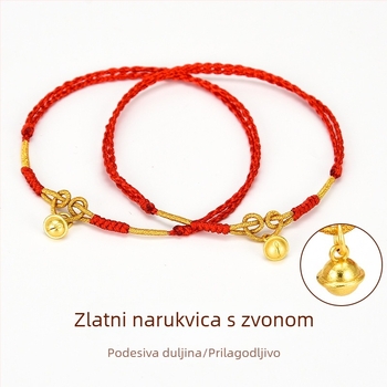 Anklet od bakarne legure, srcolik oblik, unisex, jednostavan stil