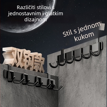 Nerđajući čelik – držač za kuhinjska vrata, bez bušenja, držač posuđa (žlice i lopatice)
