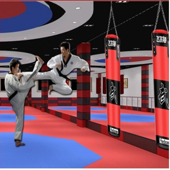 Meko obloženo pozadinsko zidno za dvoranu Taekwondo / borilačkih vještina – zidni stubovi za zaštitu, koža + pjena + donja pločica, prilagodljiva površina, moderan minimalistički stil, Yangbang