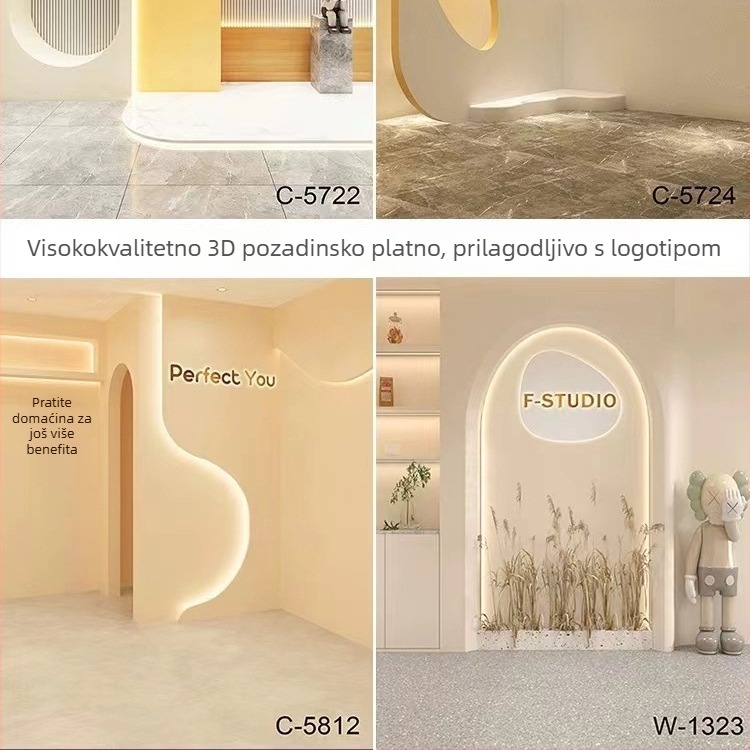 Studijsko pozadinska tapeta od svile, otpornost na vlagu, slojeviti 3D izgled, novi kineski stil