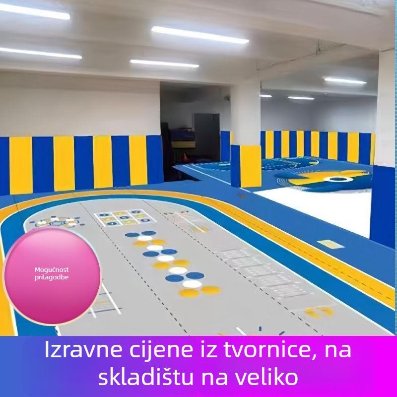 Meki zidni paneli s oblogom za djecu – jednobojni uzorak, pogodni za vrtić, plesne tečaje i dvorane borilačkih vještina.