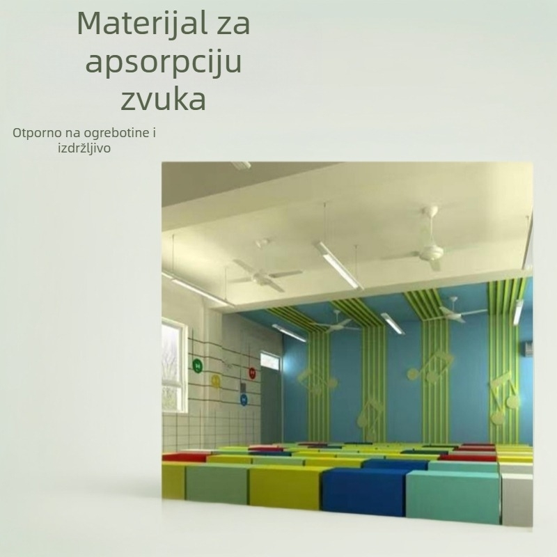 Acustični paneli od tkanine za zvučnu apsorpciju zidova kina, dvorane za klavir, studijsko okruženje, dvorane i multifunkcionalne dvorane — moderni minimalistički stil, jednobojni uzorak