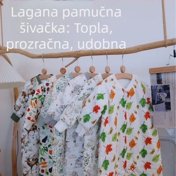 Zimska bebinska vreća za spavanje od vlakana bambusa, tanko punilo od pamuka, s odijeljenim nogama, dizajn protiv udaranja