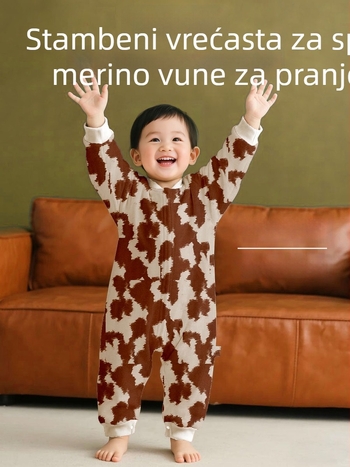 Dječji spavaći vreć s Merino vunom i Lenzing Tencelom, strojno pranje; nadjev: vuna + vlakna regenerirane celuloze; podstava Shea; dizajn s odvojenim nogama; sve sezone; za bebe i malu djecu (0–6 godina)