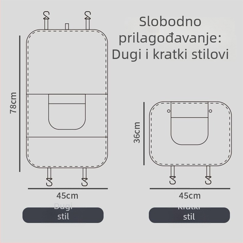 Univerzalni zaštitnik stražnje sjedalice automobila — zaštita od prljavštine, udaraca i habanja, mogućnost prilagodbe logotipa