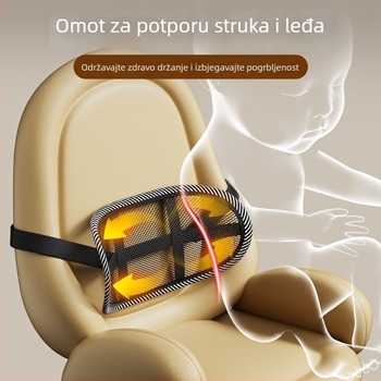 Podrška za leđa za dječji kolica, dodaci za kolica, jastuk za lumbalnu podršku, uređaj za uspravnu sjedeću poziciju, lumbalni jastuk, prozračna mrežasta tkanina za ljeto