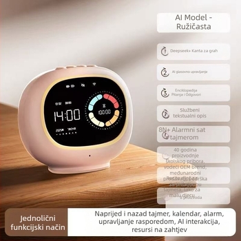 Prilagođeni Yunfeng inteligentni glasovni alarmni sat za djecu — vremenski mjerač za učenje, vizualni upravitelj vremena za samodisciplinu učenika (Elektronički pogon, LCD zaslon, okruglo plastično kućište, napajanje baterijama)