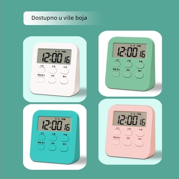 Dva u jednom budilnik i kuhinjski timer za djecu i učenike, LCD prikaz, alarm i odbrojavanje, model s bazom 288