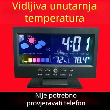 Stolni sat na baterije, kućište i brojčanik od plastike, moderni minimalisticki stil