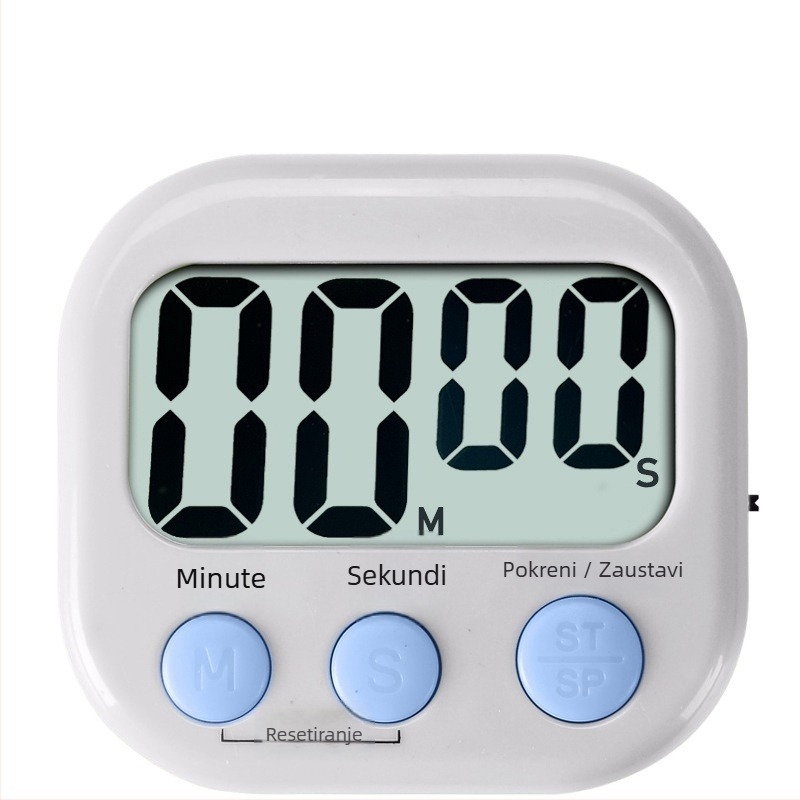 Kuhinjski timer s mehaničkim pogonom, analogni zaslon s kazaljkom, baterijsko napajanje, okrugli dizajn, odbrojavanje upozorenje