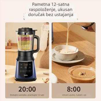 Blender s tehnologijom lomljenja stijenki – veliki kapacitet, nehrđajući čelik, 8 oštrica, 1.75L, višenamjenski: priprema sojinog mlijeka, sokova i hrane