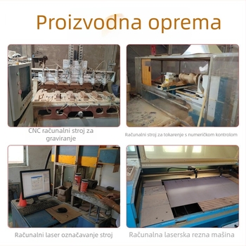 Zidni sat s elektroničkim pogonom JK007, napajanje baterijom, drveno kućište i brojčanik, debljina 18 mm