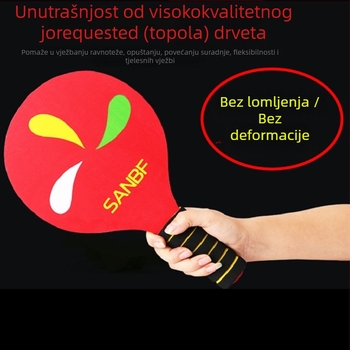 Raketa za badminton, baza od topolovog drveta, pravi udarac, prilagođeno obrađivanje, tiskano logo