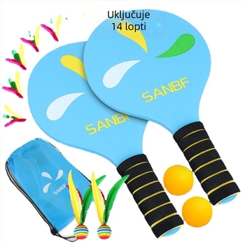 Raketa za badminton, baza od topolovog drveta, pravi udarac, prilagođeno obrađivanje, tiskano logo