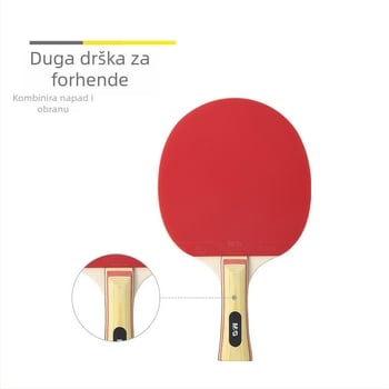 Set reketa za stolni tenis (2 komada) s torbom i 3 loptice — trening rekete, drveni list, anti-lepljiva guma, direktni udar, pogodno za stolni tenis i badminton