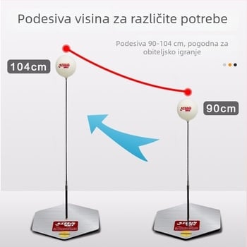 Double Happiness trener stolnog tenisa – karbonska baza, guma protiv ljepila, raketa s direktnim udarcem (Proljeće 2020)