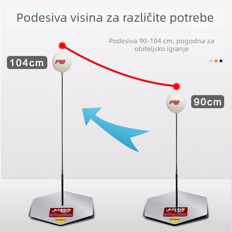 Double Happiness trener stolnog tenisa – karbonska baza, guma protiv ljepila, raketa s direktnim udarcem (Proljeće 2020)