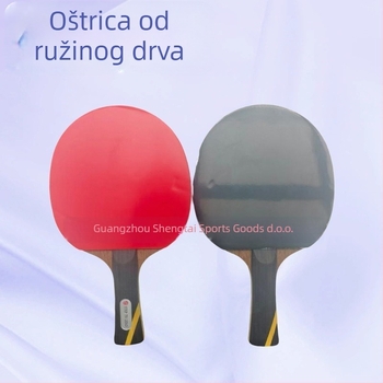 Stolnoteniska palica s dugom drškom, Irich, drška od topole, guma s pozitivnim ljepilom, direktan udar, mogućnost prilagodbe