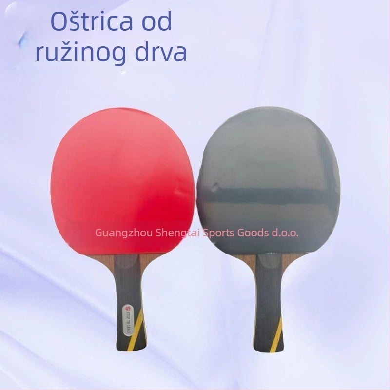 Stolnoteniska palica s dugom drškom, Irich, drška od topole, guma s pozitivnim ljepilom, direktan udar, mogućnost prilagodbe