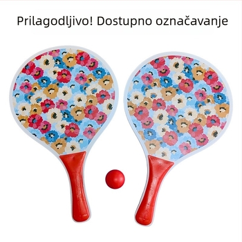 Set plažnog kriketa s debelom MDF pločom; PE osnova, guma s ljepilom, horizontalni udarac, reketa stolni tenis