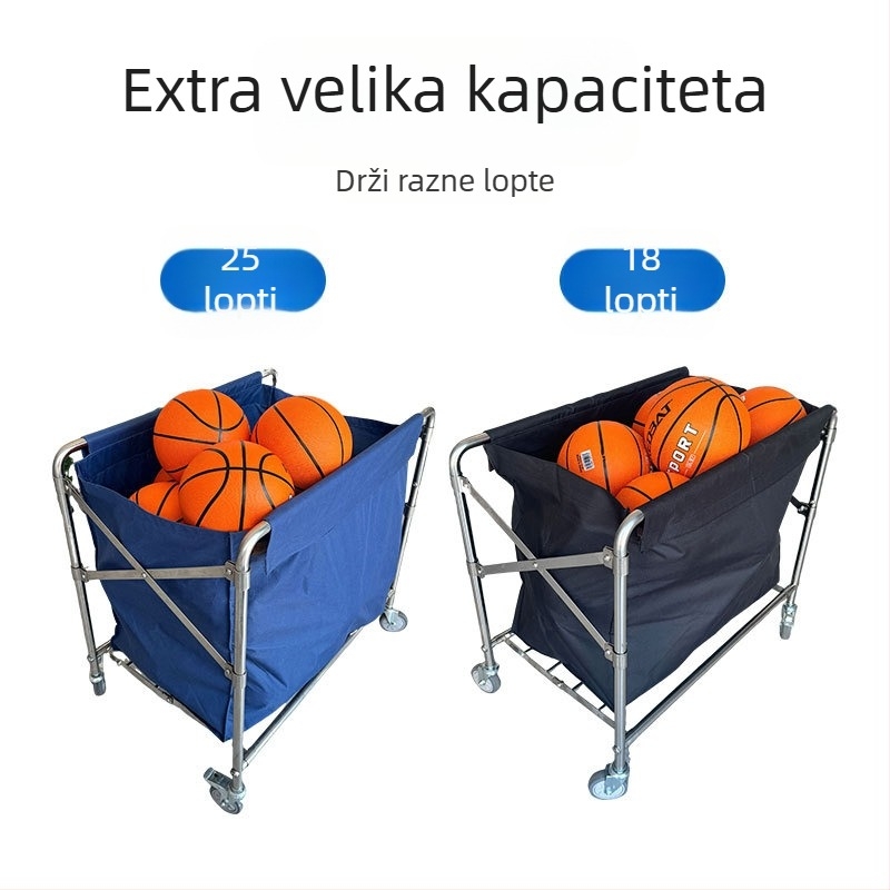 Zida Držač za lopte od nehrđajućeg čelika s uklonjivim sklopivim okvirom za skladištenje košarke i nogometa