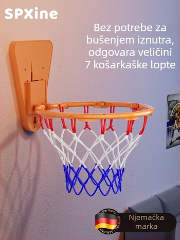 Unutarnji zidni sklopivi koš za košarku, tih rad, kućna uporaba