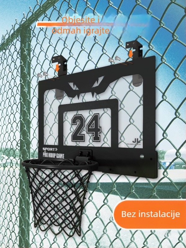 Koš za košarku bez bušenja, vakuumsko pričvršivanje, za unutarnju i vanjsku upotrebu, sklopiv, pogodan za zakucavanje