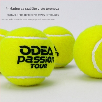 Odea teniska lopta, gumena konstrukcija, visoka elastičnost, izdržljiva natjecateljska lopta, pakiranje od 4 kom.