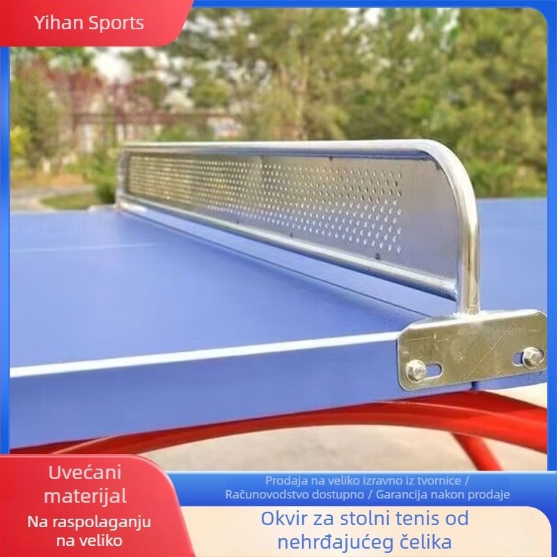 Vanjski stalak za stolni tenis s mrežastim okvirom od nehrđajućeg čelika