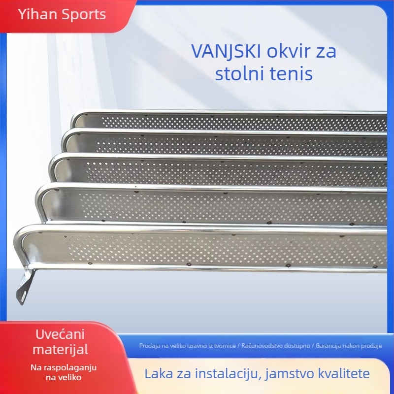 Vanjski stalak za stolni tenis s mrežastim okvirom od nehrđajućeg čelika